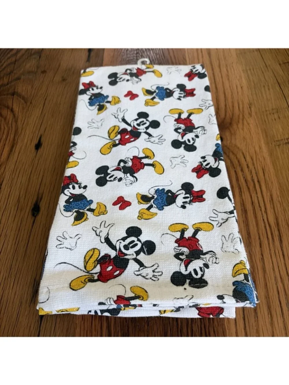 Disney Mickey & Minnie Mouse All Over Print Set Of 2 Kitchen Towels 16”x 26”